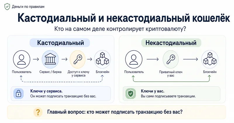 Кастодиальный и некастодиальный кошелёк